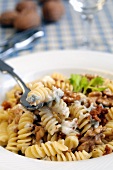 Fusilli with a Gorgonzola and walnut sauce