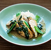 Chicken with coconut milk and spinach (West Indies)