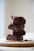 A stack of brownies