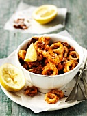 Calamari fritti (fried squid rings, Italy)
