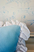 Blue Pillows in Girl's Bedroom