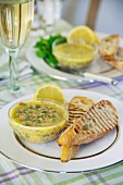 Potted shrimps with bread (England)