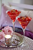 Fruit jelly with raspberries