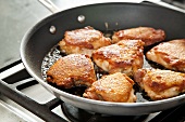 Chicken Cooking in a Skillet