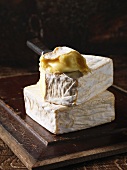 Close up of Sharpham cheese