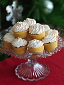 Mince pies topped with meringue for Christmas
