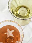Festive Fruit Cocktails with Salted Rims and Star Shaped Ice