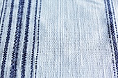 Blue and White Linen Tablecloth