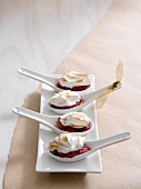 Fruit puree topped with meringue
