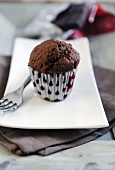 Double chocolate chip cupcake