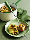 Bowl of chickpea and vegetable stew