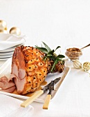 Glazed Christmas ham