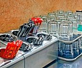 Arranged Glasses and Silverware