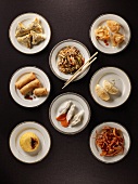 Various Asian dishes