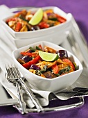 Chicken curry with aubergines