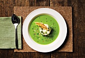 Bowl of Pea Soup; From Above