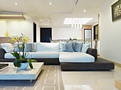 Platform sofa in living room