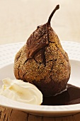 A chocolate pear