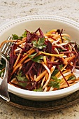 Raw carrot and beetroot salad