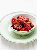 Dried tomatoes in a small dish