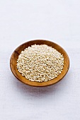 Quinoa in a wooden dish