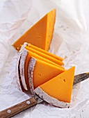 Mimolette (sliced cheese from France)