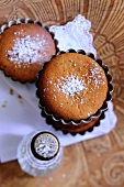 Darjeeling cakes dusted with icing sugar