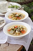 Minestrone with asparagus