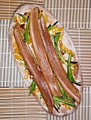 Pizza unagi with smoked eel (Japan)