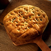 Loaf of Focaccia Bread Paddle
