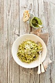 Tagliatelle with pesto