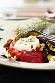 Grilled peppers and aubergines with mozzarella