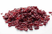 A pile of dried cranberries