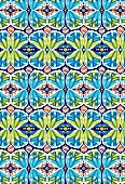 Blaugrünes Kaleidoskopdesign