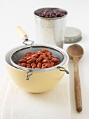 Kidney Beans in a Strainer