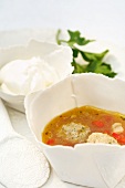 Soup with meat dumplings (Romania)