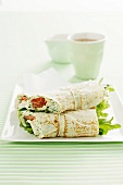 Chicken wraps with rocket