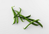 Green Beans on a White Background