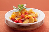 Gnocchi alla susana (gnocchi with tomatoes, pepper and marjoram)