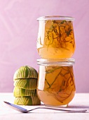 Two jars or lime jelly