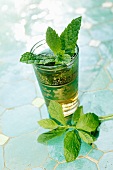 Peppermint tea made with fresh mint