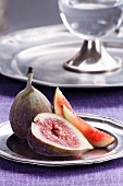 Figs on a silver plate