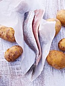 Potatoes and soused herrings