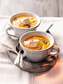 Pumpkin soup with creme fraiche