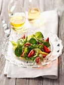 Summer salad with strawberries