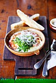 Baked eggs with tomato sauce