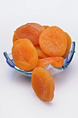 A dish of dried apricots