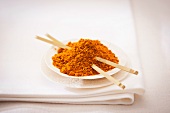 Curry powder on a small plate