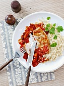 Turkey steak with couscous (Morocco)