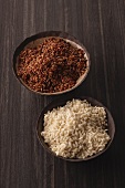 Red and white rice